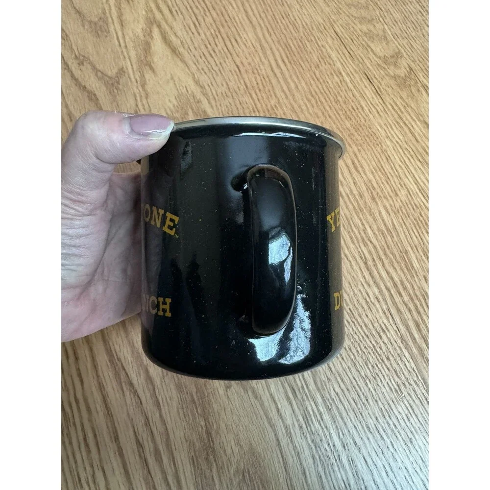 Silver Buffalo Yellowstone John Dutton Ranch Enamel Camper Mug,‎ 21 Ounces